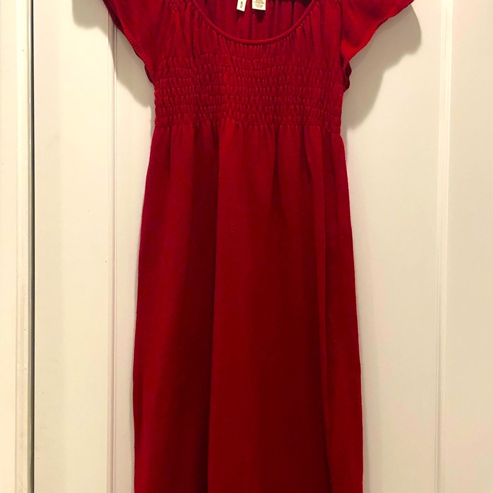Red knit Juliet dress from Anthropologie